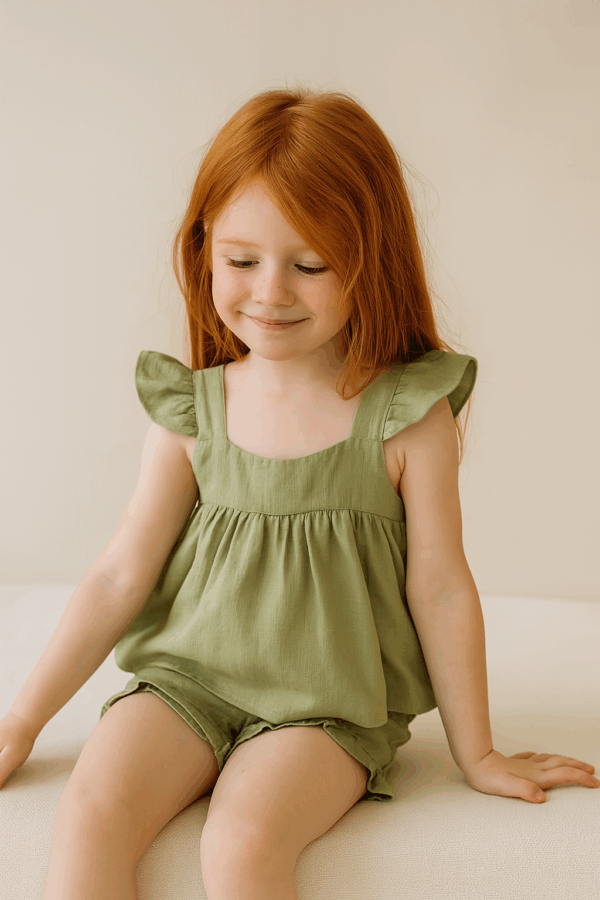 Boho Set voor Meisjes – Top & Ruffle Shorts - Afbeelding 2
